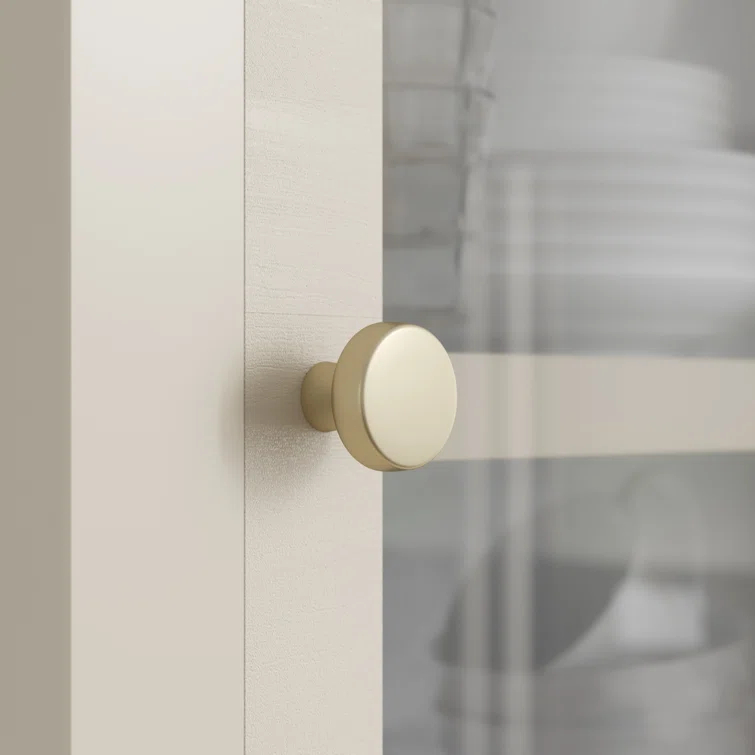 Amerock Blackrock 1-5/16 inch (33mm) Diameter Golden Champagne Cabinet Knob
