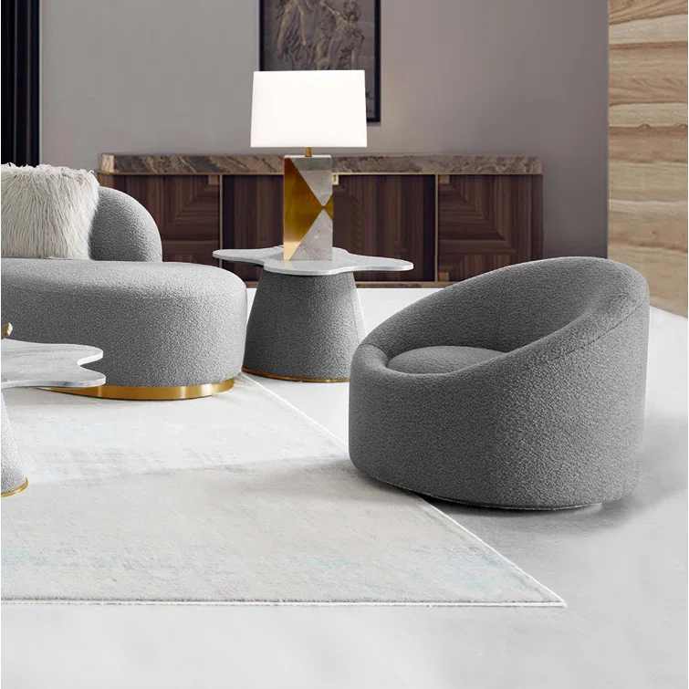 Sienna Upholstered Swivel Barrel Chair