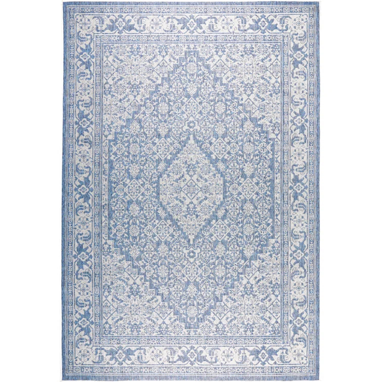 Persian Persian Inspired Blue/Gray Area Rug
