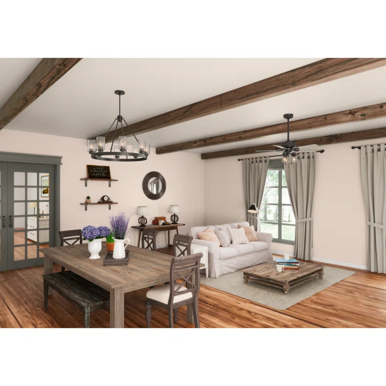 52" Hartland 5 - Blade Standard Ceiling Fan with Pull Chain and Light Kit Included