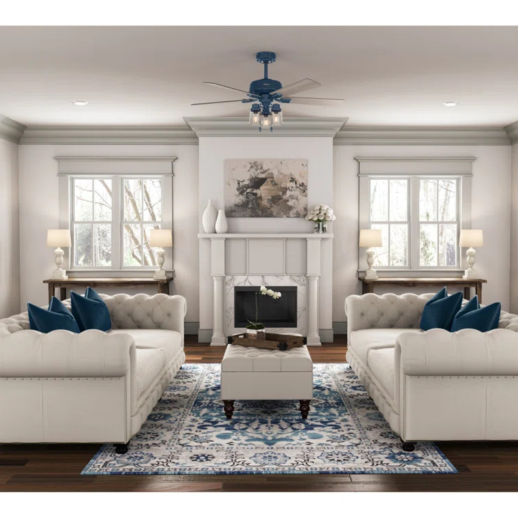 52" Hartland 5 - Blade Standard Ceiling Fan with Pull Chain and Light Kit Included