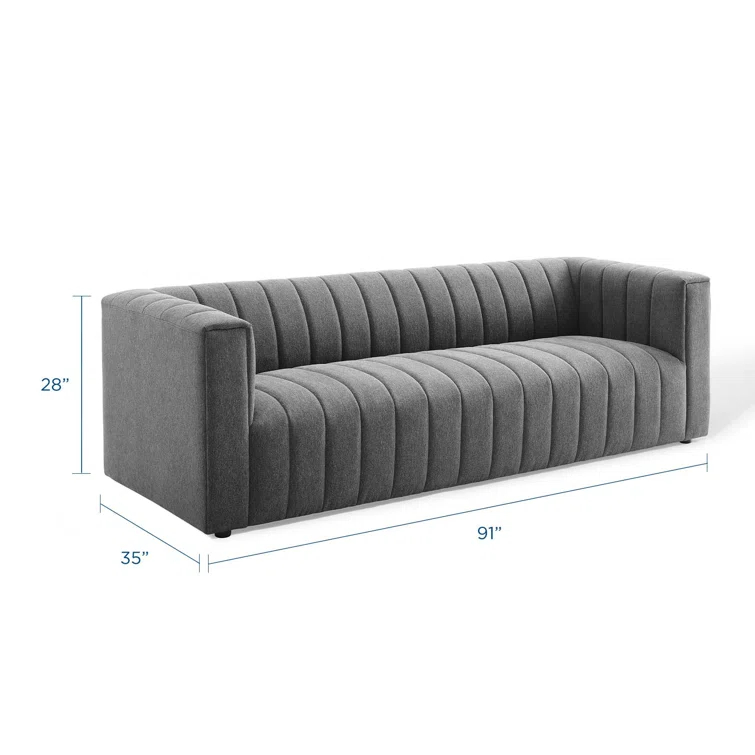 Fabric 91'' Reception Sofa