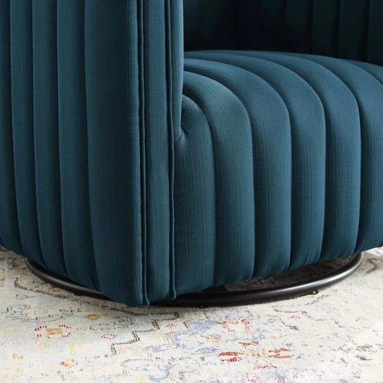 Modway Conjure Channel Tufted Performance Velvet Swivel Armchair