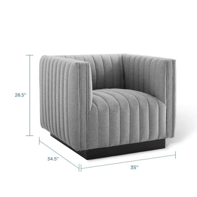 Modway Conjure Channel Tufted Performance Velvet Accent Armchair
