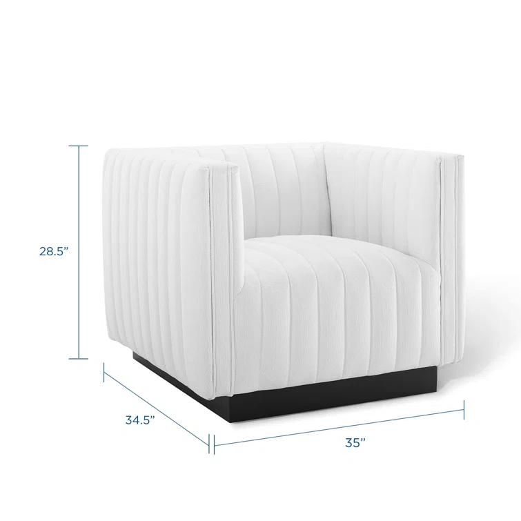 Modway Conjure Channel Tufted Performance Velvet Accent Armchair