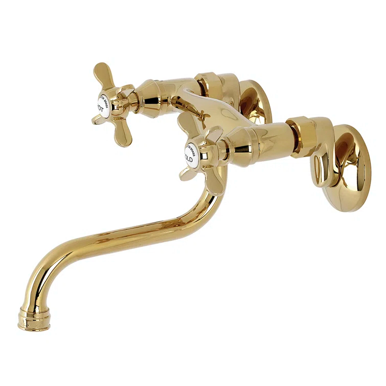 Kingston Brass Essex Two-Handle 2-Hole Wall Mount Bathroom Faucet