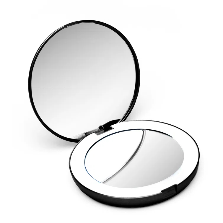 Modern Lighted Magnifying Compact Mirror