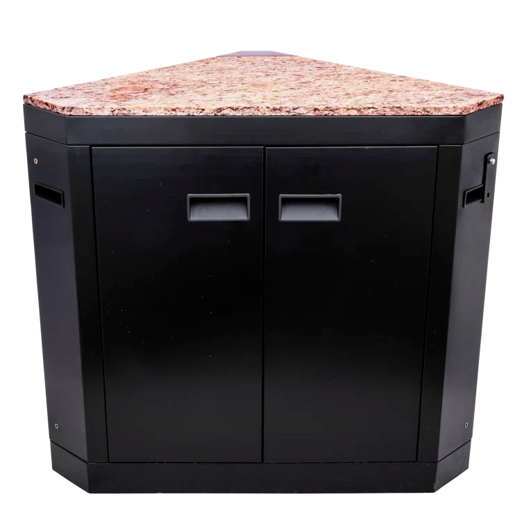 Charbroil Medallion Series Modular Outdoor Kitchen Corner Component with Storage, Black