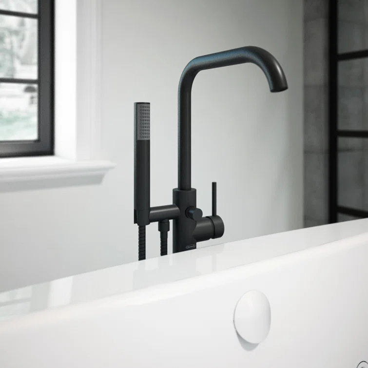 Contento™ Single Handle Floor Mounted Freestanding Tub Filler