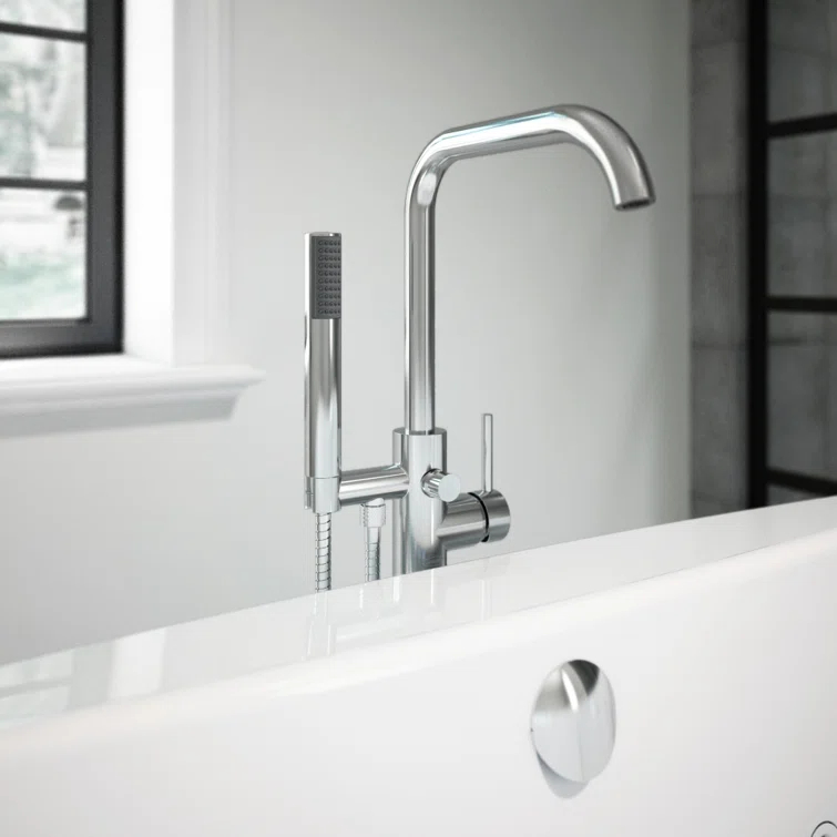 Contento™ Single Handle Floor Mounted Freestanding Tub Filler