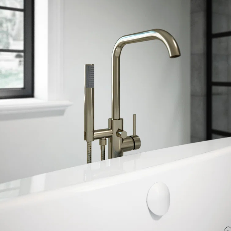 Contento™ Single Handle Floor Mounted Freestanding Tub Filler