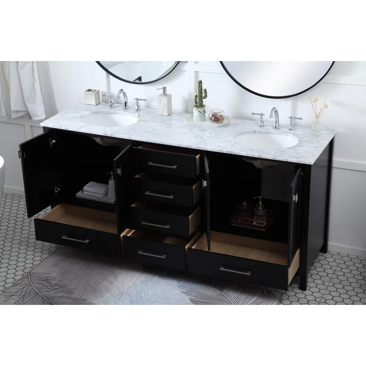 Lamborn 72'' Double Bathroom Vanity