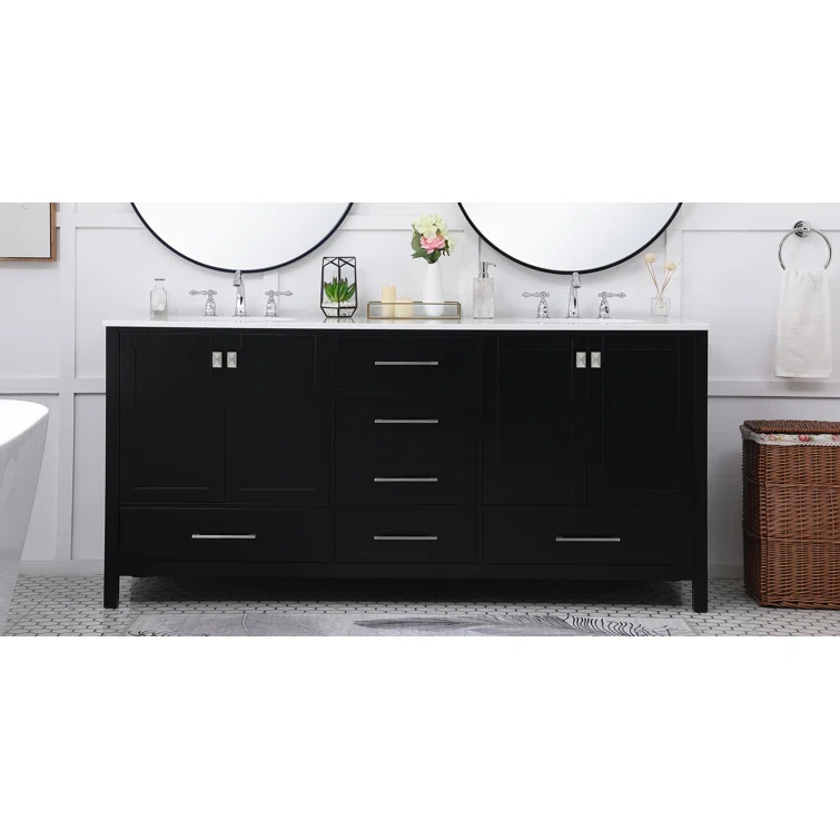 Lamborn 72'' Double Bathroom Vanity