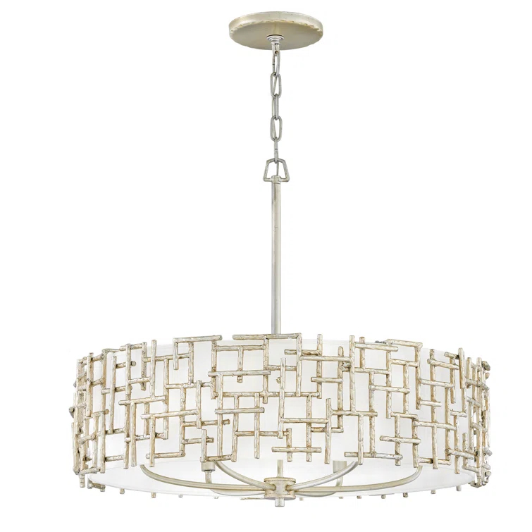 Fredrick Ramond Lighting - Farrah-6 Light Medium Drum Chandelier in Transitional