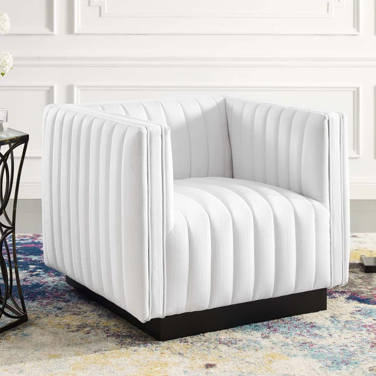 Modway Conjure Channel Tufted Performance Velvet Accent Armchair