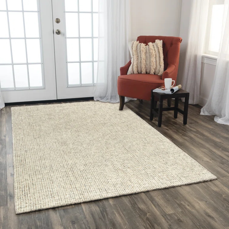 Kenyon Handmade Tufted Wool Beige Rug