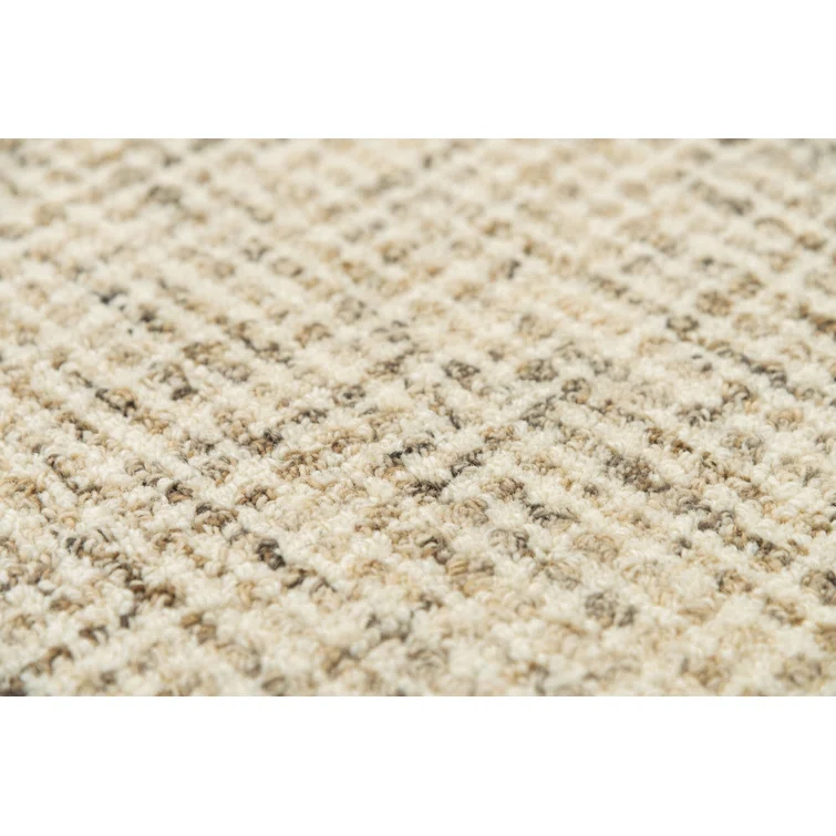 Kenyon Handmade Tufted Wool Beige Rug
