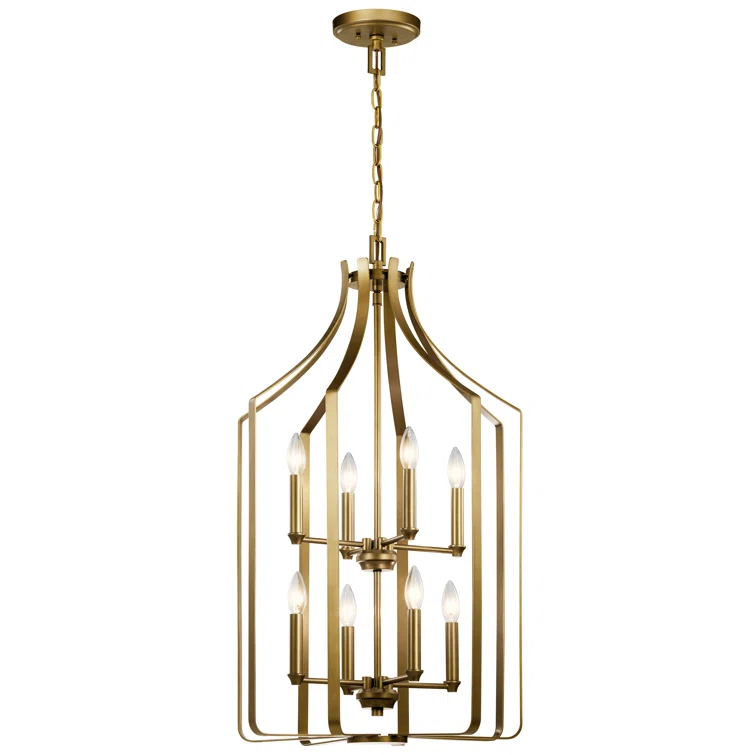 8 - Light Dimmable Geometric Chandelier