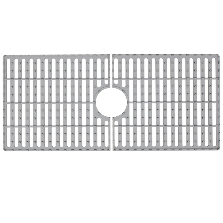 Silicone Grid VIGO Matte Stone 32" L x 15" W Bottom Sink Grid for 36 in. Single Bowl Kitchen Sink