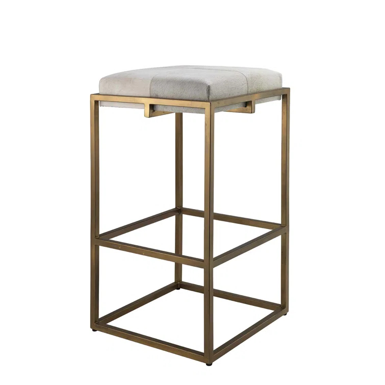 Jamie Young Company Shelby Upholstered Counter Stool with Metal Frame