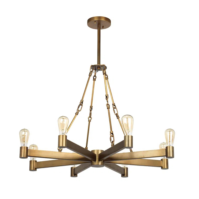 Manchester Antique Brass 8-Light Circular Chandelier