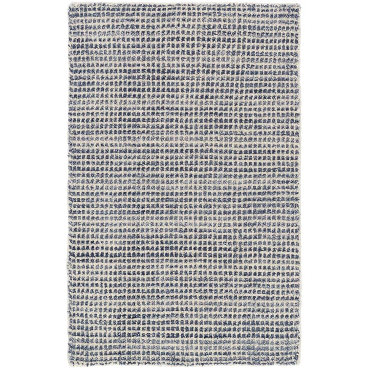 Homer Blue Hand Loom Knotted Wool/Viscose Rug