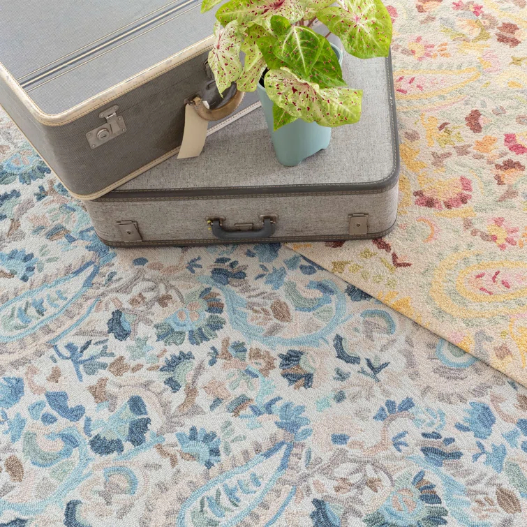 Ines Multi Hand Micro Hooked Wool Rug