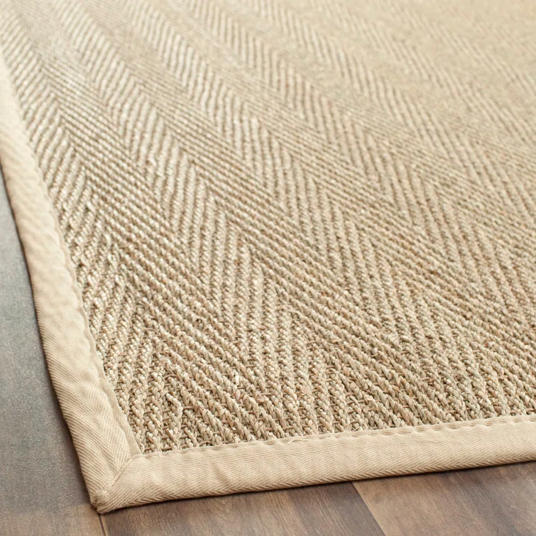 Natural Fiber Seagrass Solid Color Rug