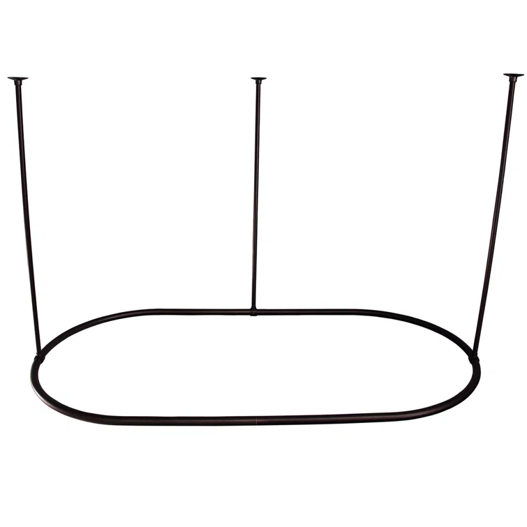 48'' Oval Shaped Fixed Shower Curtain Rod
