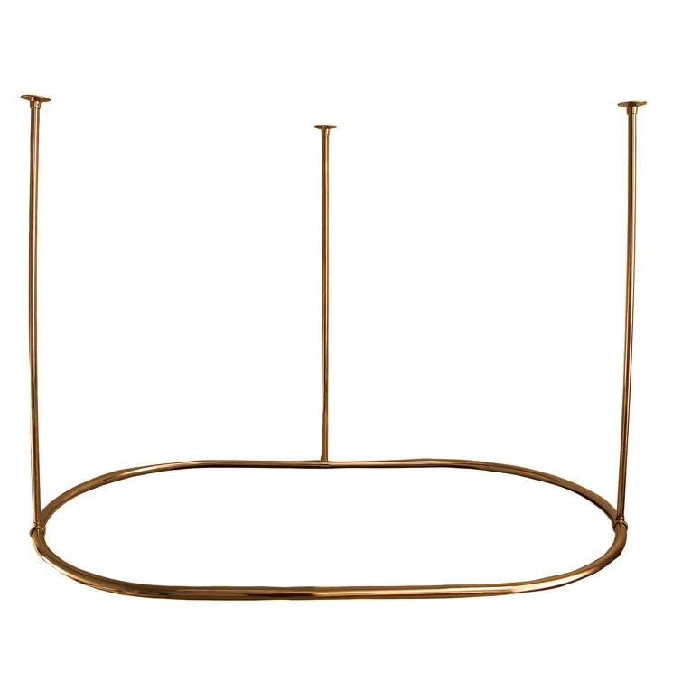72'' Oval Shaped Fixed Shower Curtain Rod