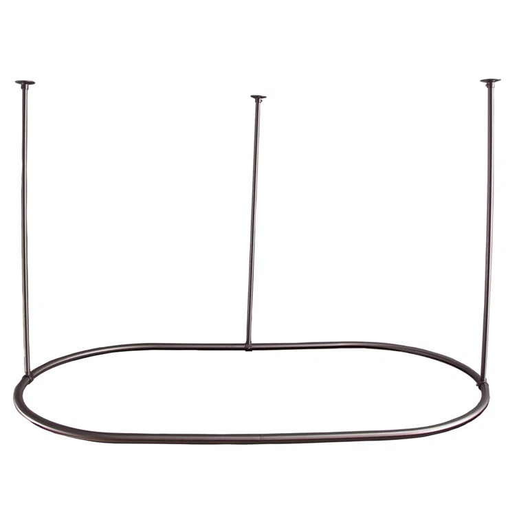 72'' Oval Shaped Fixed Shower Curtain Rod