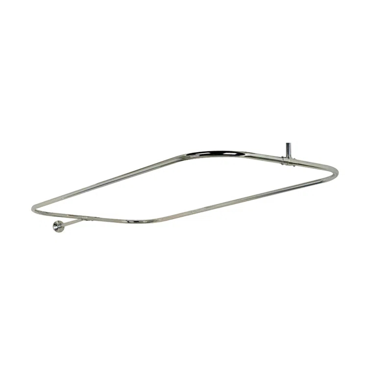 48'' D-Shaped Fixed Shower Curtain Rod
