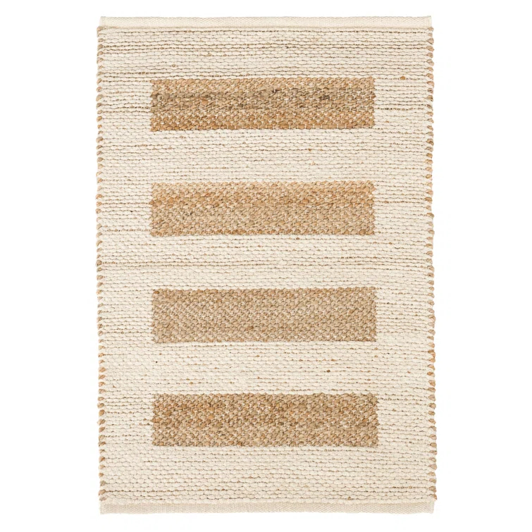 Milo Ivory Handwoven Jute/Cotton Rug