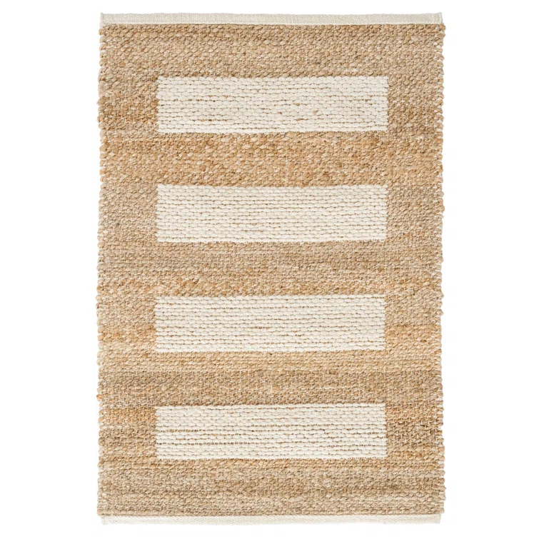 Milo Ivory Handwoven Jute/Cotton Rug
