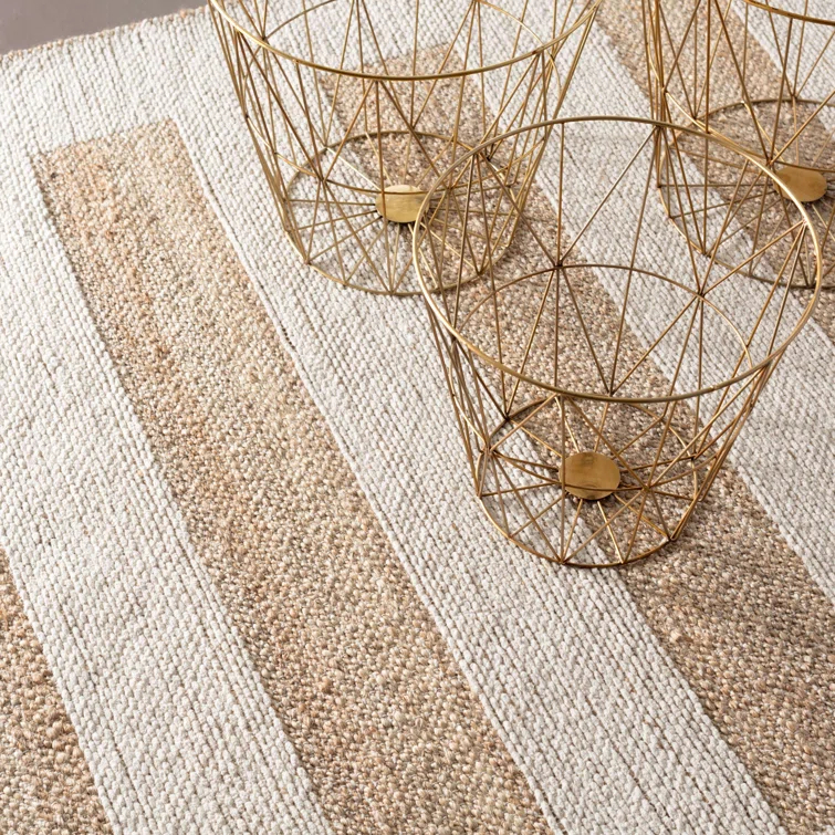 Milo Ivory Handwoven Jute/Cotton Rug