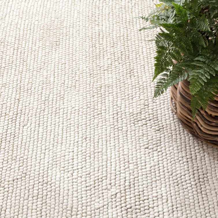 Niels Ivory Handwoven Wool/Viscose Rug