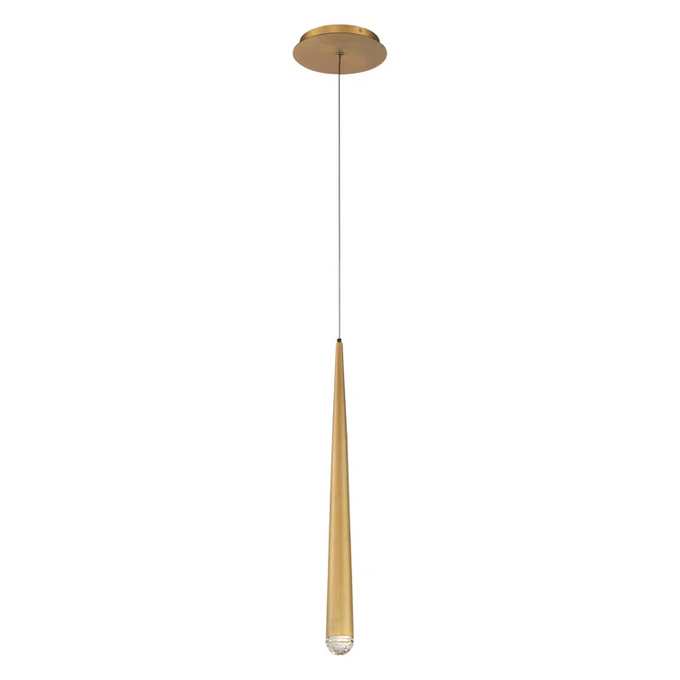 Cascade Dimmable LED Pendant with Clear Crystal Shade