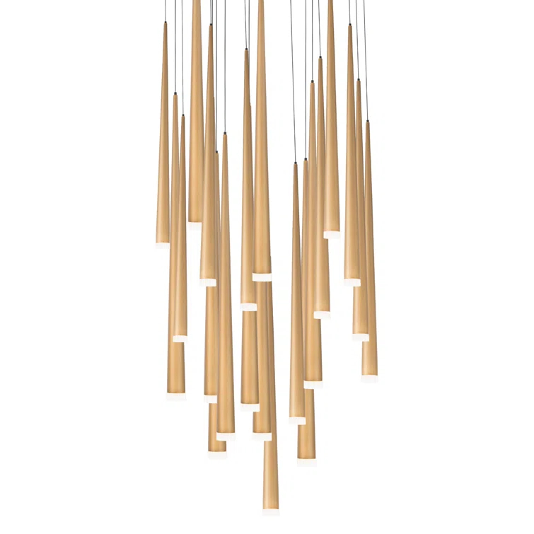 Cascade 21 - Light Polished Nickel LED Cluster Pendant