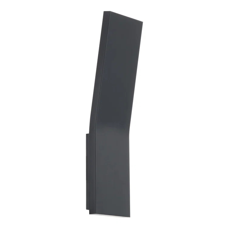 Sleek Black LED Sconce with Clear Diffuser - Dimmable, 11" H