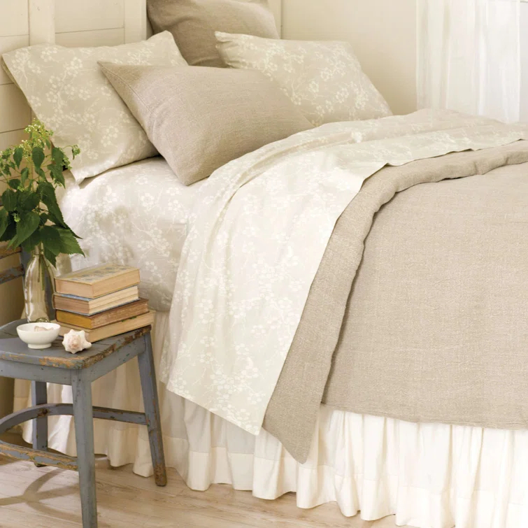 Classic Hemstitch Ivory Bed Skirt