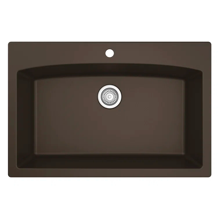 Karran Drop-in Quartz Composite 33'' X 22'' 1-Hole Single Bowl Kitchen Sink