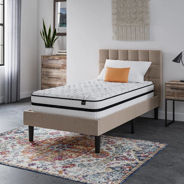 Signature Design By Ashley Chime 10 Inch Hybrid Twin Mattress In A Box White & Reviews | Wayfair