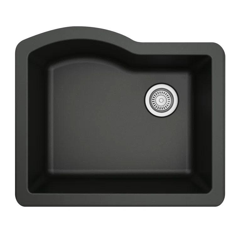 Karran Undermount Quartz Composite 24'' X 20-3/4'' Single Bowl Kitchen Sink