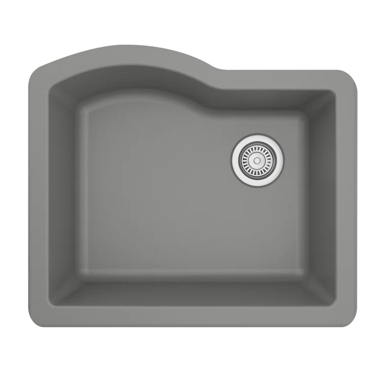 Karran Undermount Quartz Composite 24'' X 20-3/4'' Single Bowl Kitchen Sink