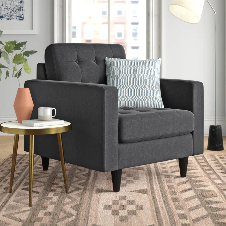 Modway Empress' Mid Century Tufted Arm Chairs