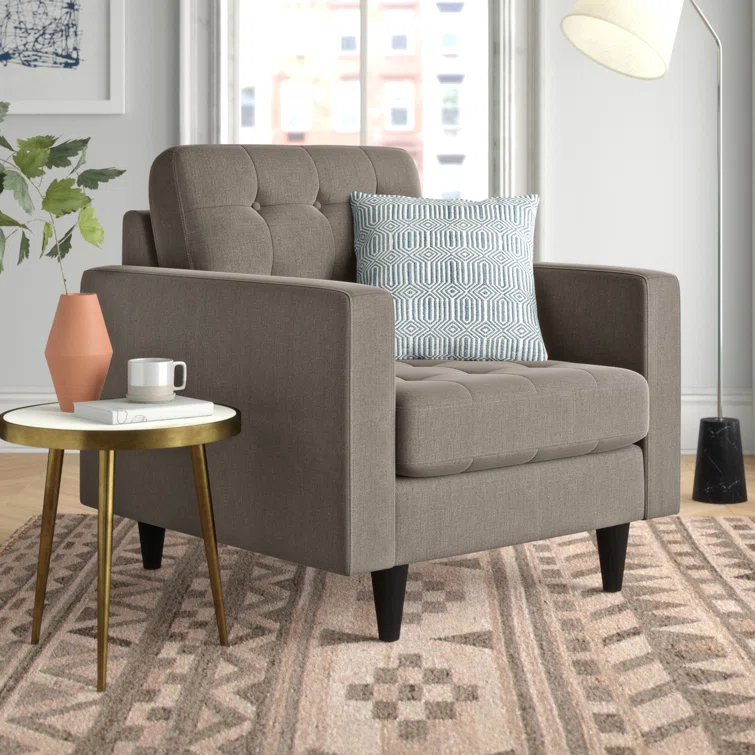 Modway Empress' Mid Century Tufted Arm Chairs