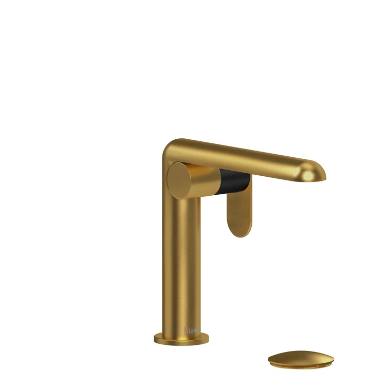 Riobel CIS01KNBGBK Ciclo™ Single Hole Bathroom Faucet with Drain Assembly