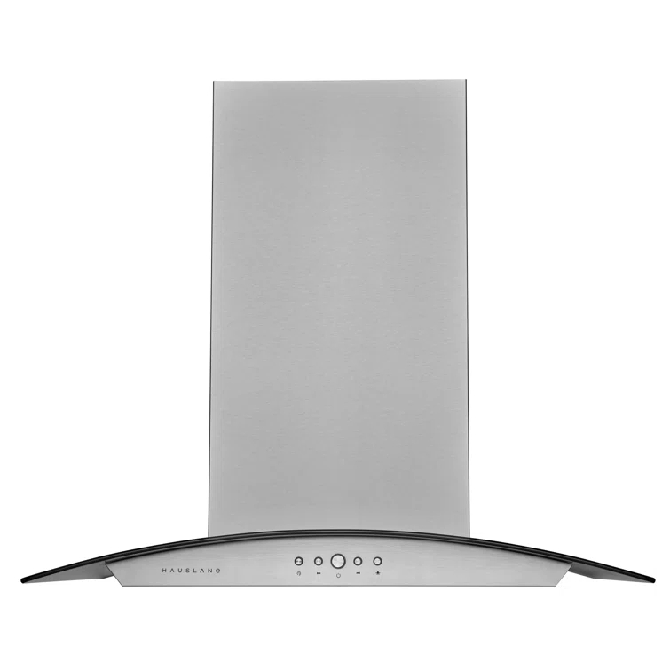 Hauslane 36" Stainless Steel 600 CFM Convertible Island Range Hood with Baffle Filter