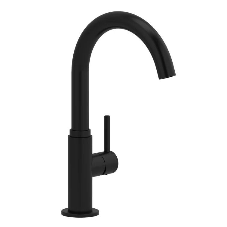 Riobel AZ601BK Azure Bar/Food Prep Kitchen Faucet With C-Spout