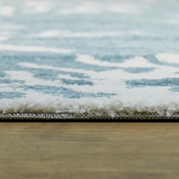Boca Blue/White Area Rug